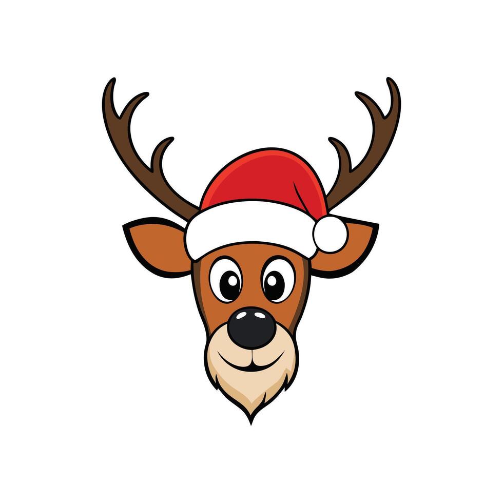 Christmas Reindeer Head Design vector