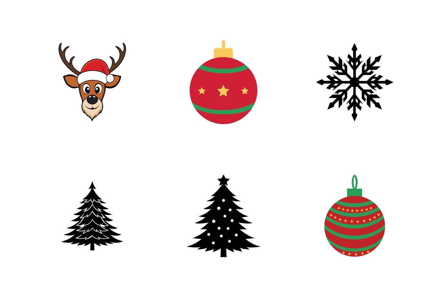 Christmas Decoration Elements Set for Holiday Design vector