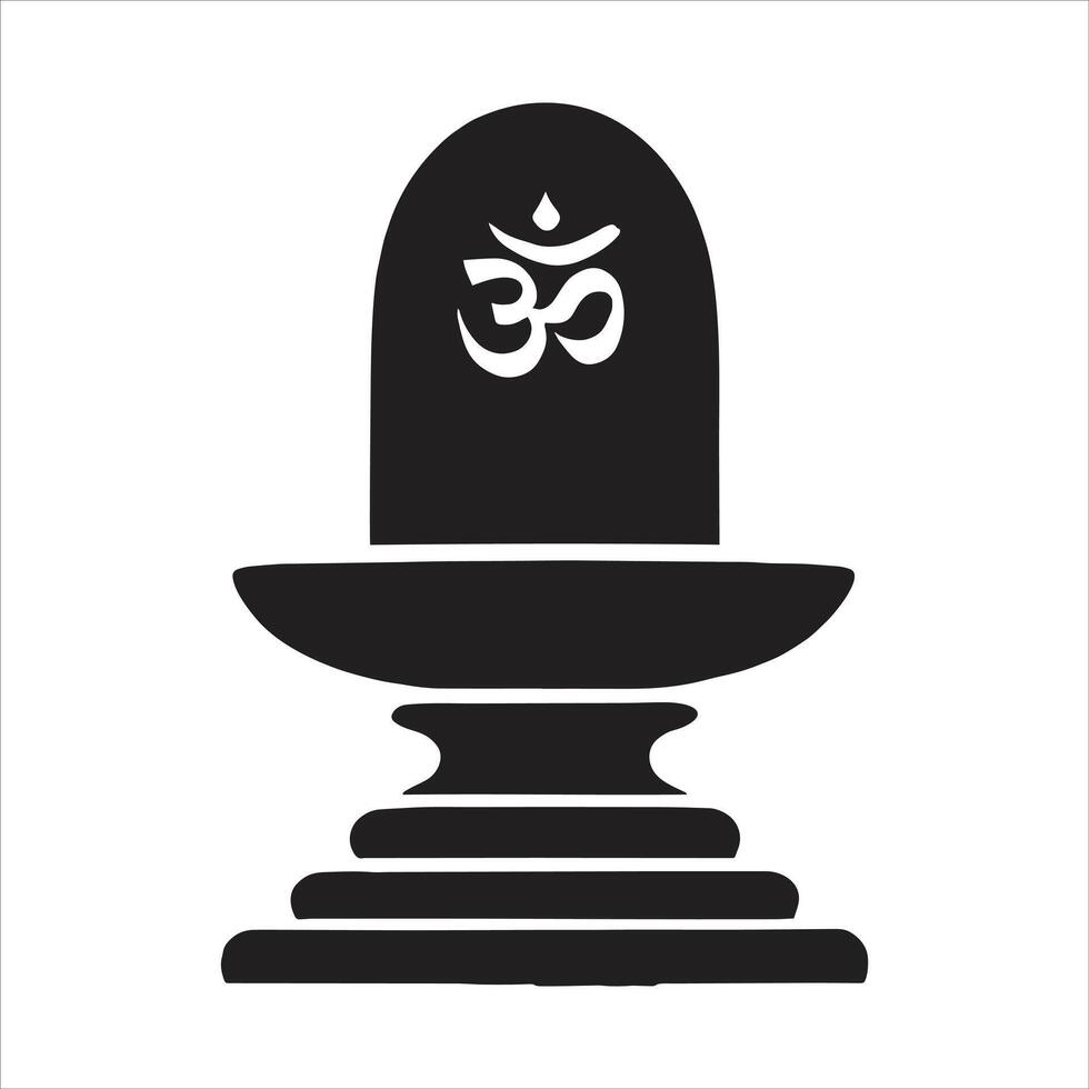 Shiv Lingas Artwork Featuring Hindu God Shiva in Shaivism for Maha Shivratri Festival Celebrations vector