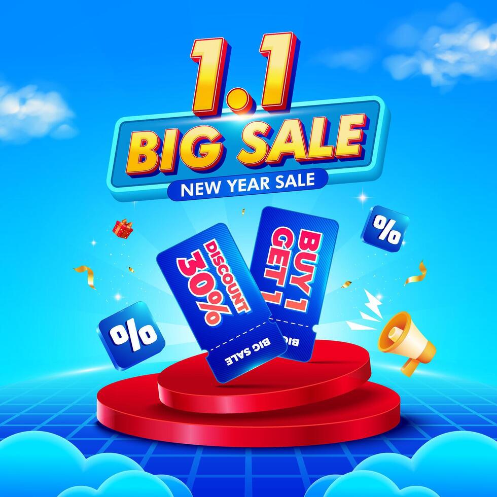 Big sale banner template design vector