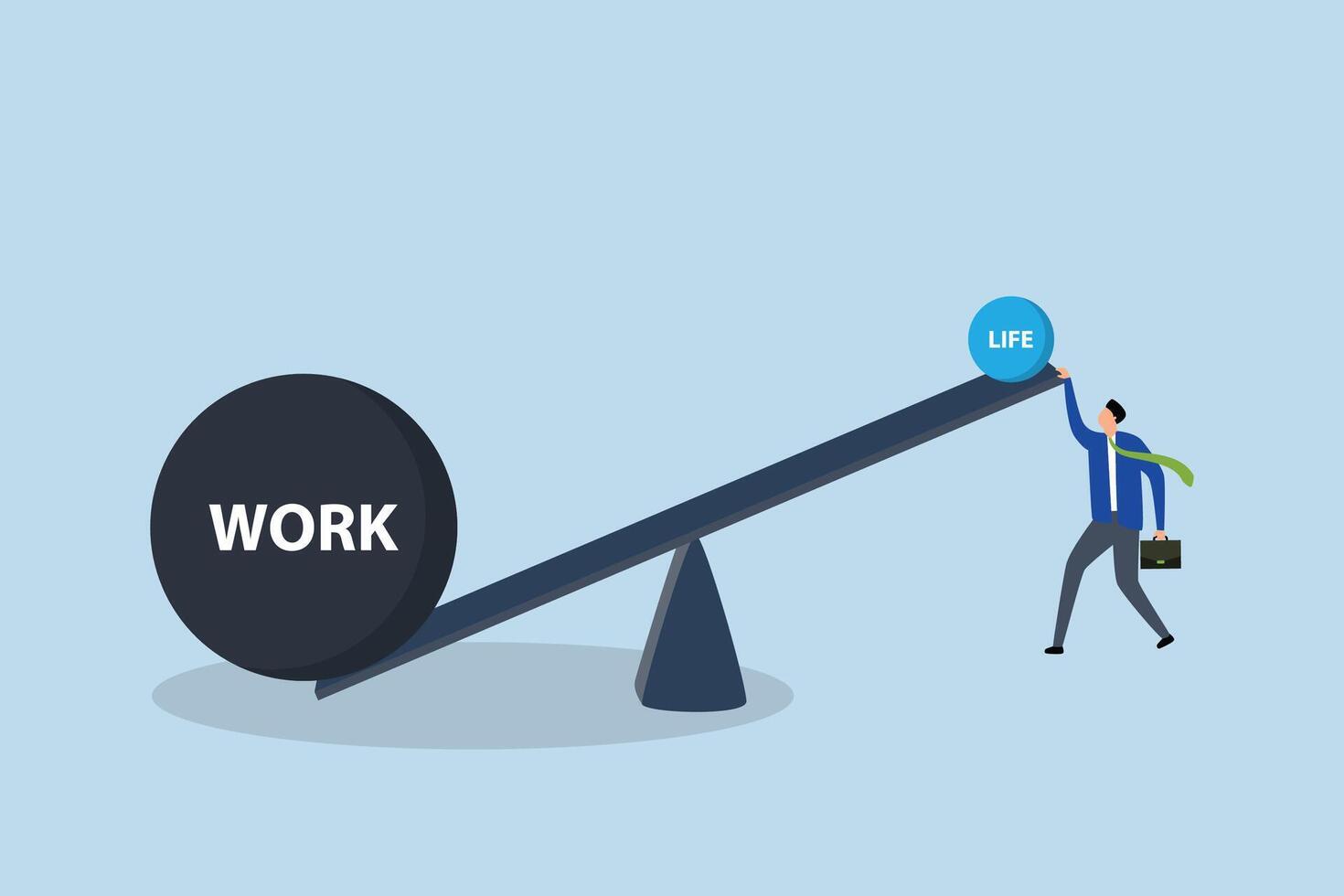 Overworked, discontented entrepreneur facing minor personal life against significant work pressure. vector