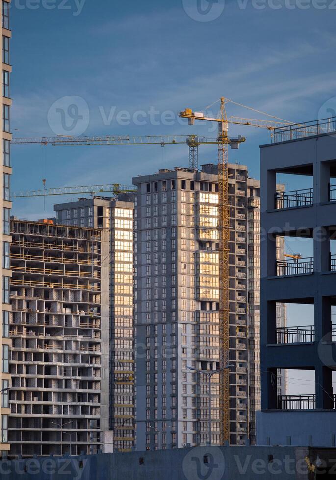 construction of a multi-storey building photo