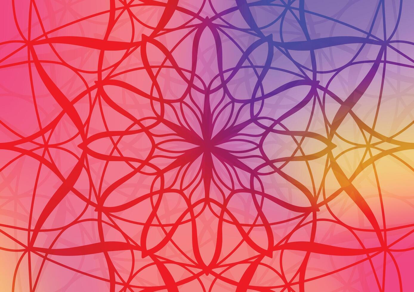 Red art graphic pattern gradient mandala background vector