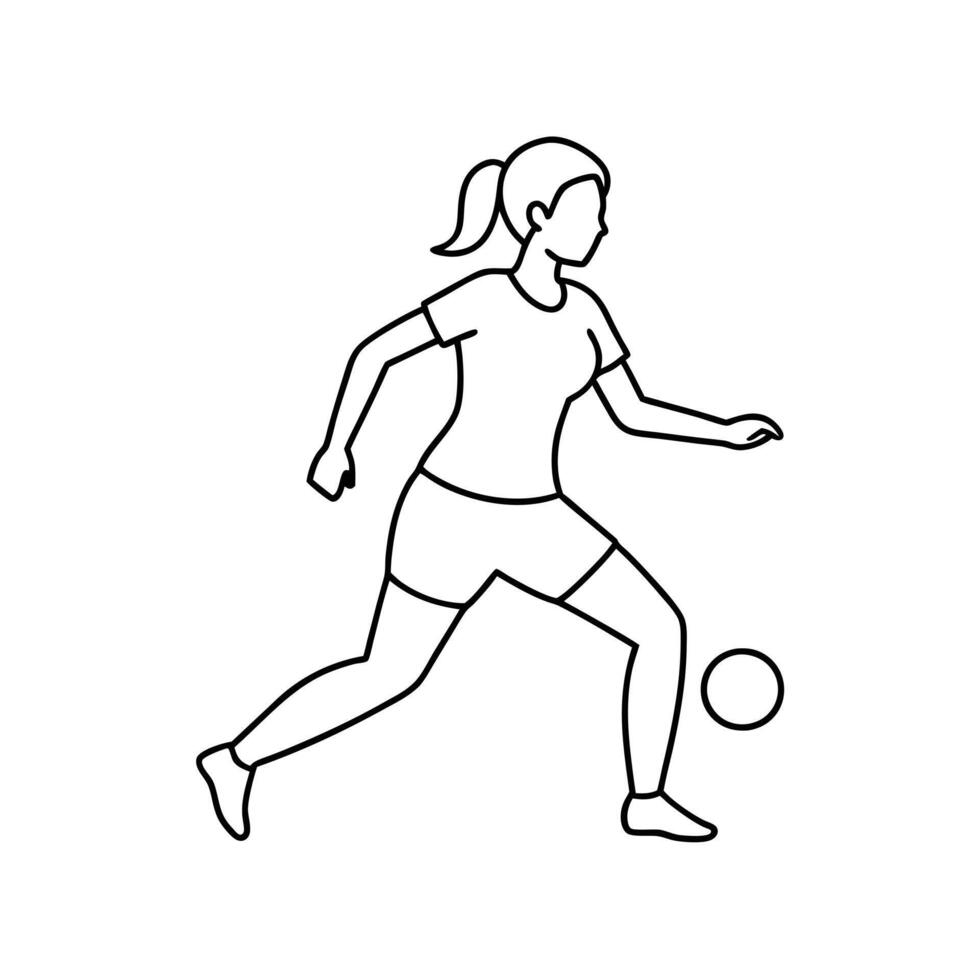 Football Player Line Art Art Illustration vector