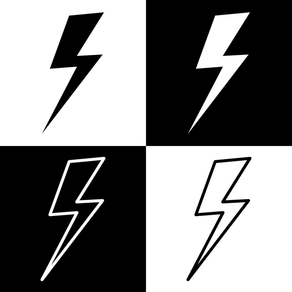 Lightning icon and symbol on pack. vector