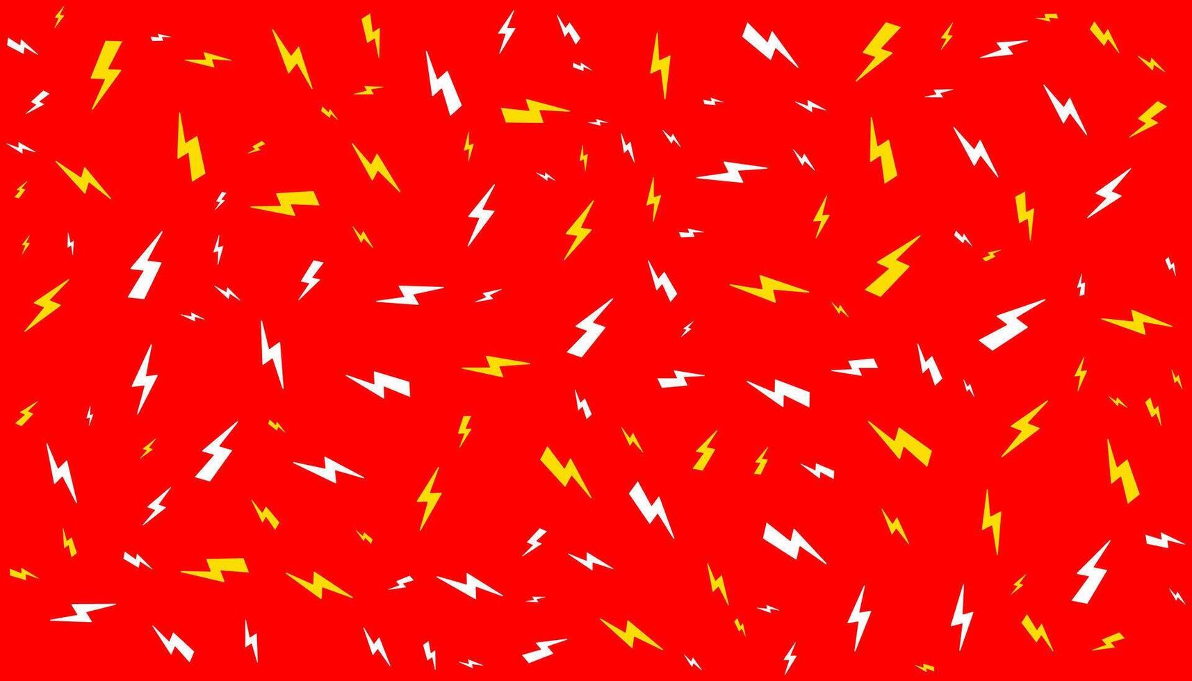 Lightning background template. Isolated on red background. vector