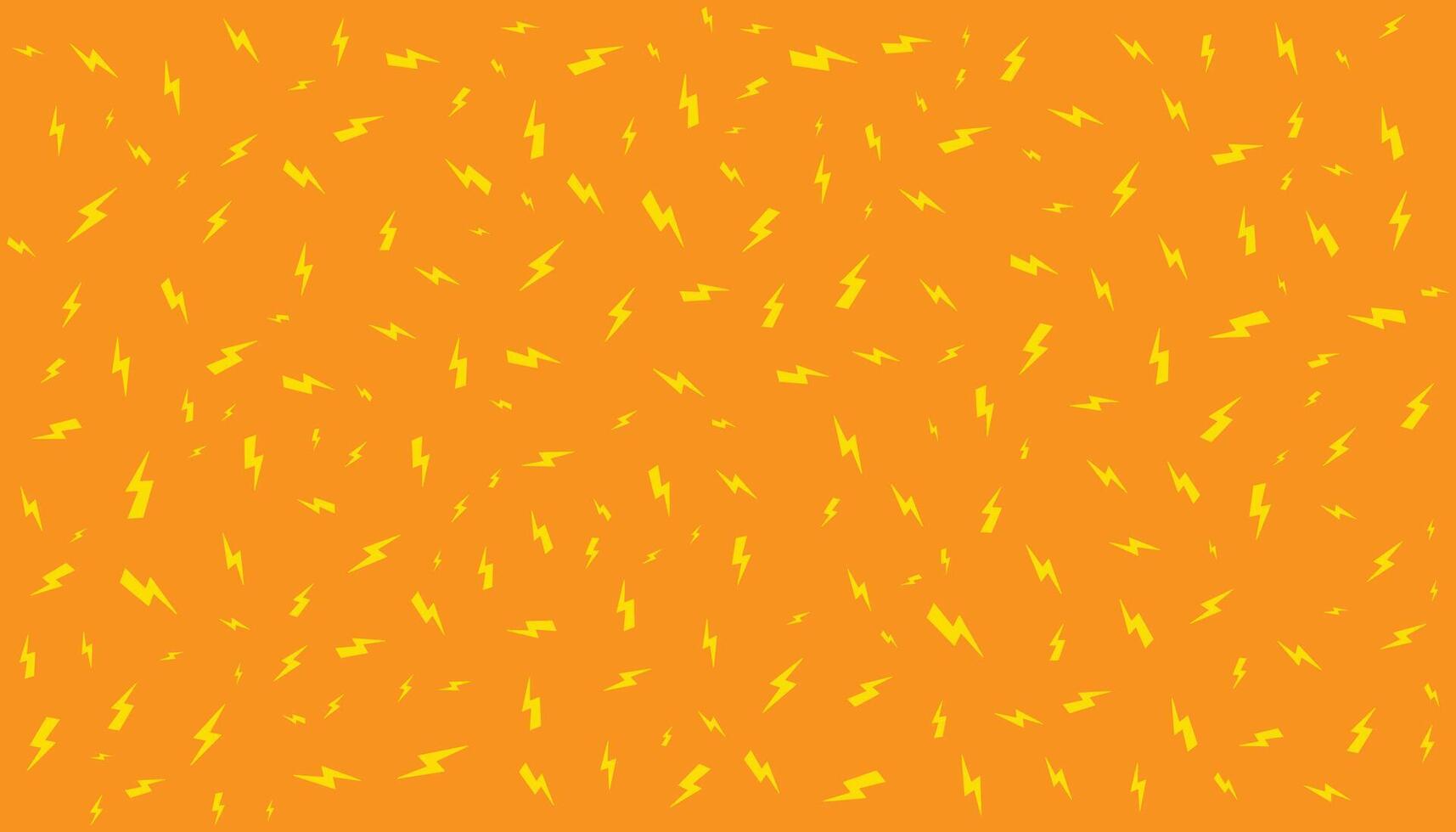 Lightning background template. Isolated on orange background. vector