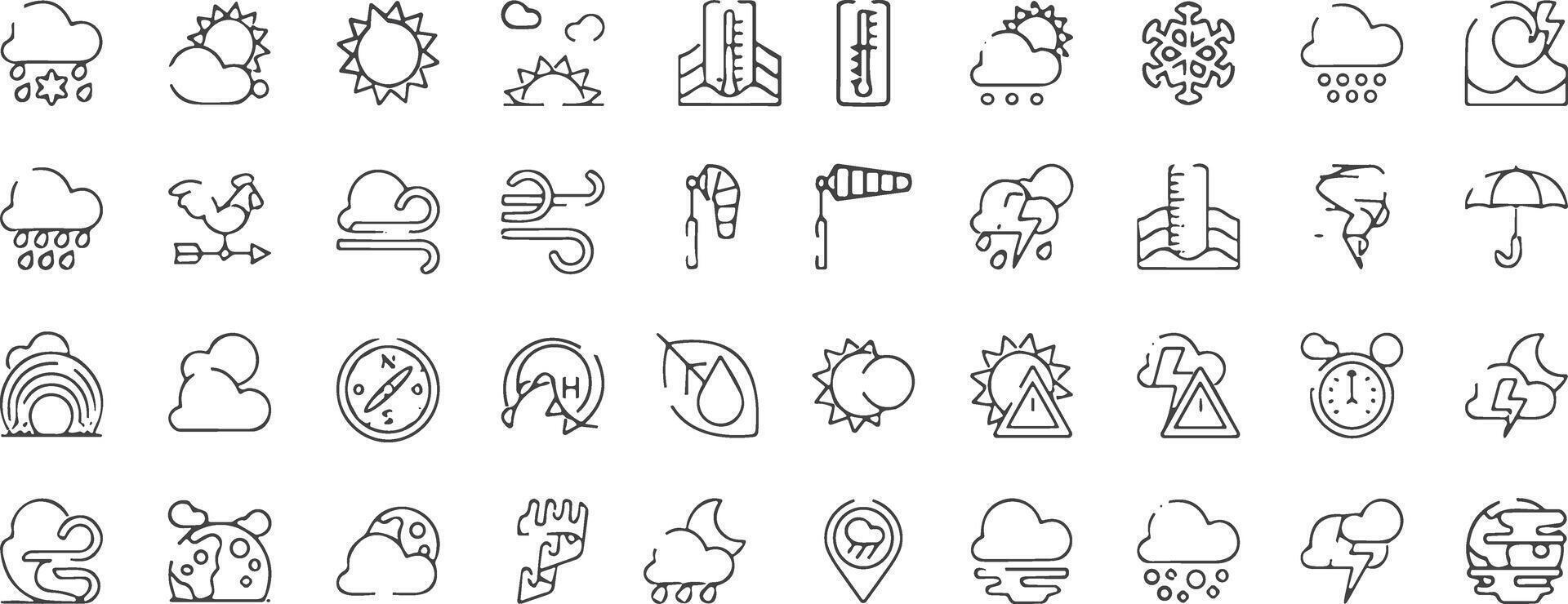 Weather Icons Set. vector