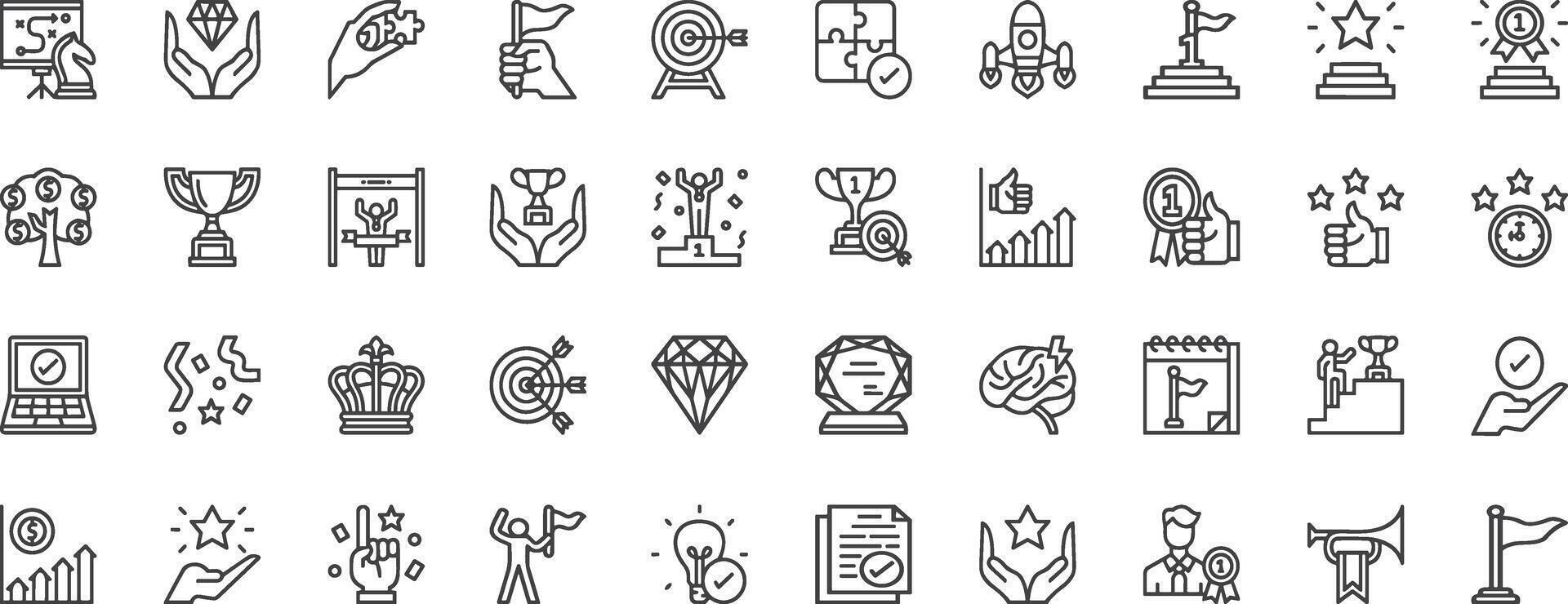 Success Icons Set. vector