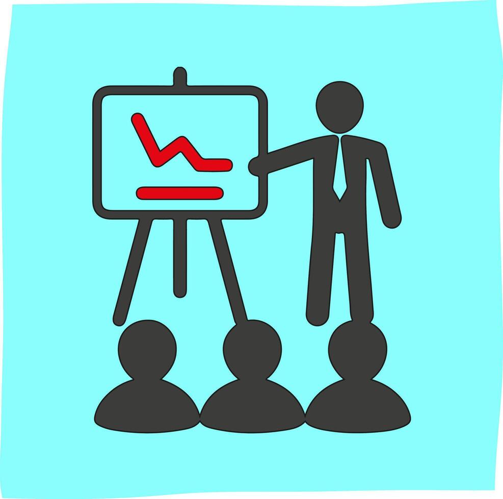 leader icon directing his employees to pursue targets, suitable for related content vector