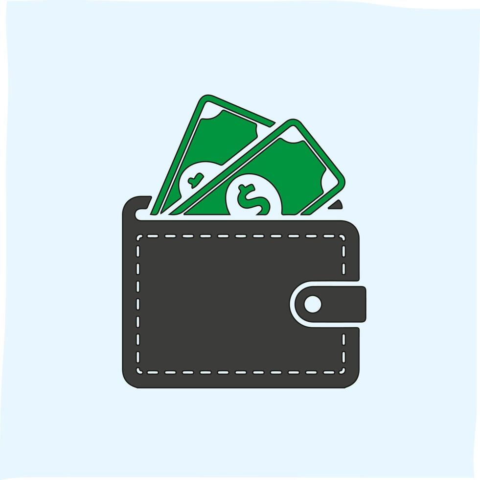digital wallet icon, suitable for related content vector