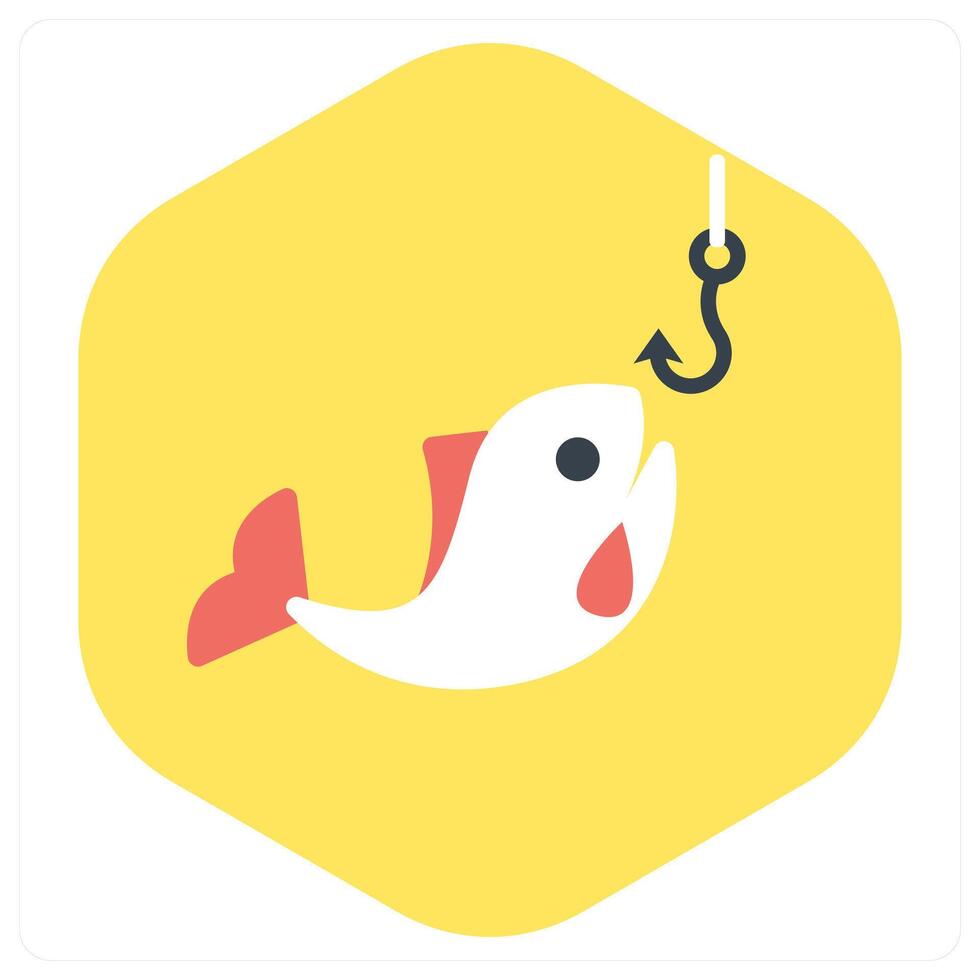 Fishing and fish icon concept vector