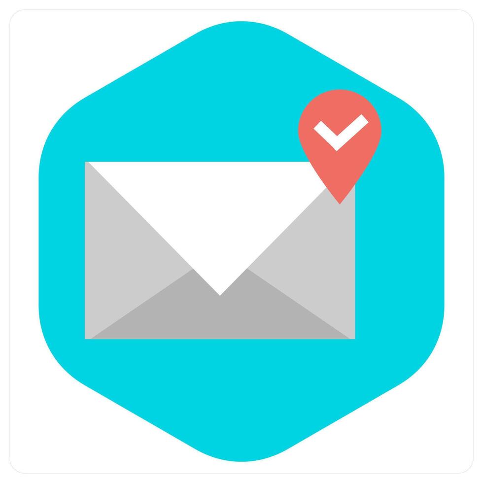 Mail Location and letter icon concept vector