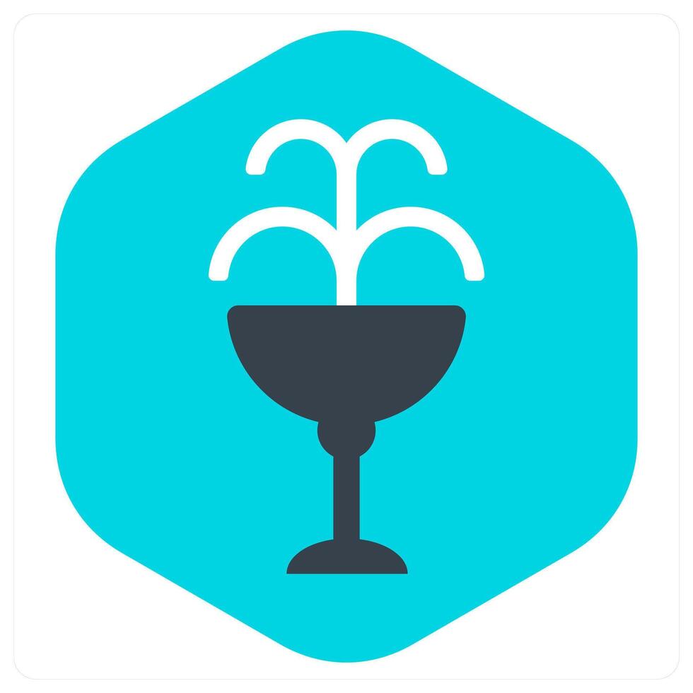 Fountain and park icon concept vector