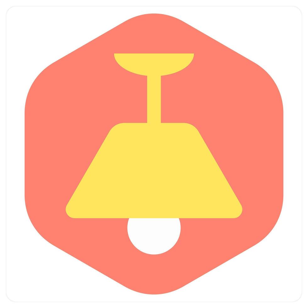 Cieling Lamp and light icon concept vector