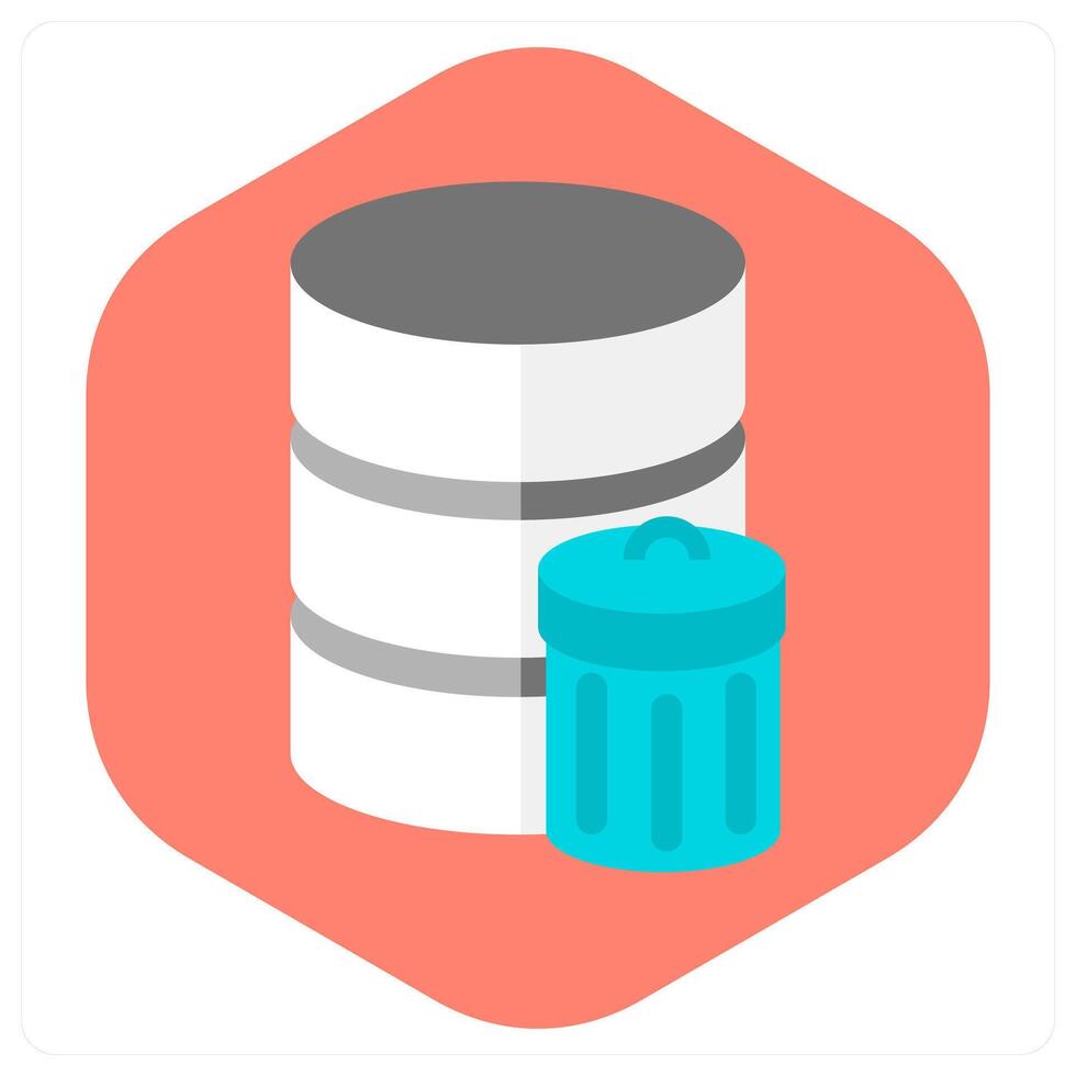 Trash Server and trash icon concept vector
