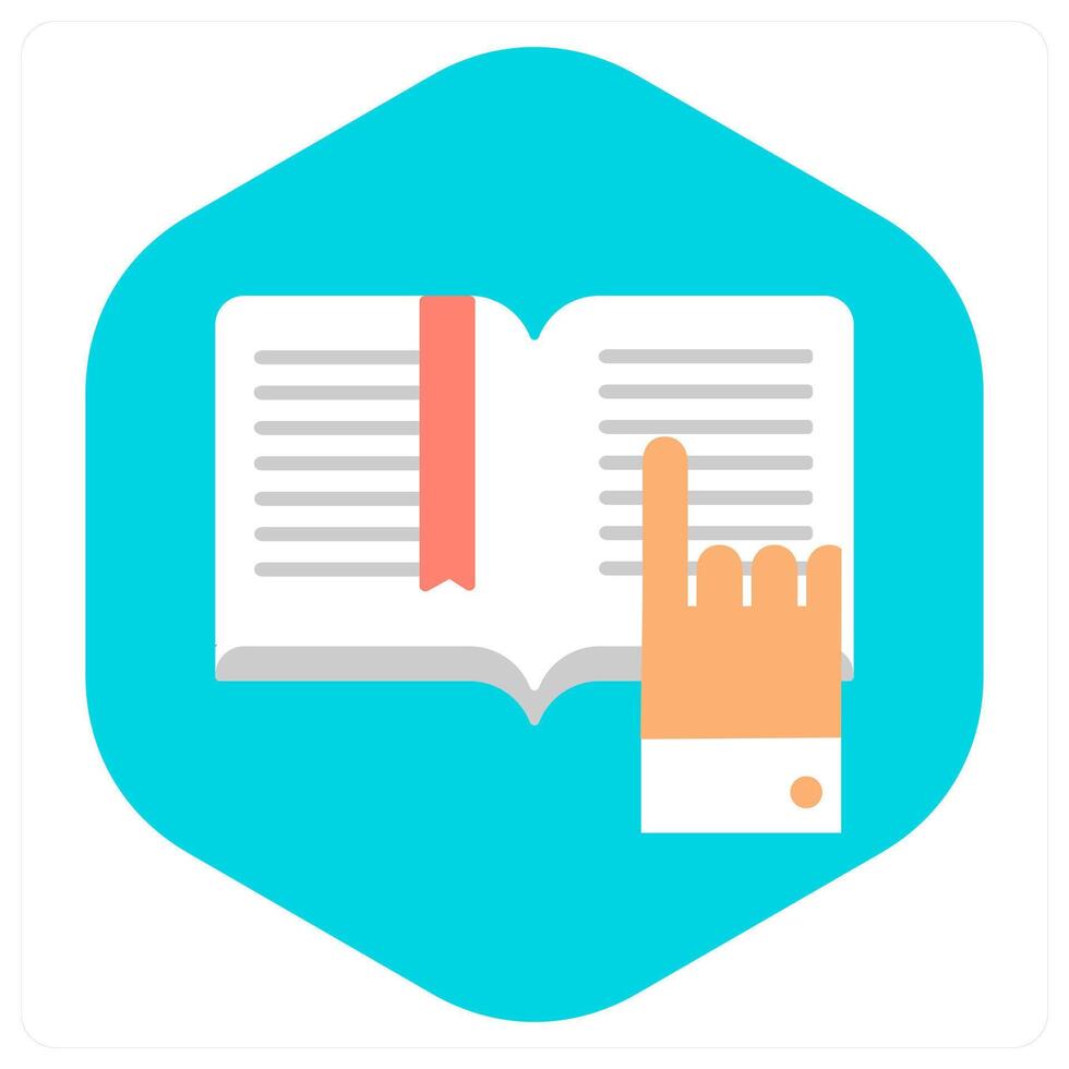 Book Reading and bookmark icon concept vector