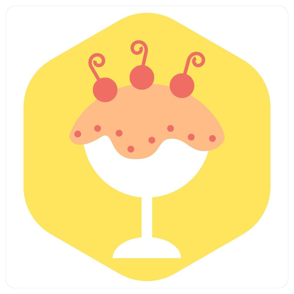 Dessert and cup icon concept vector
