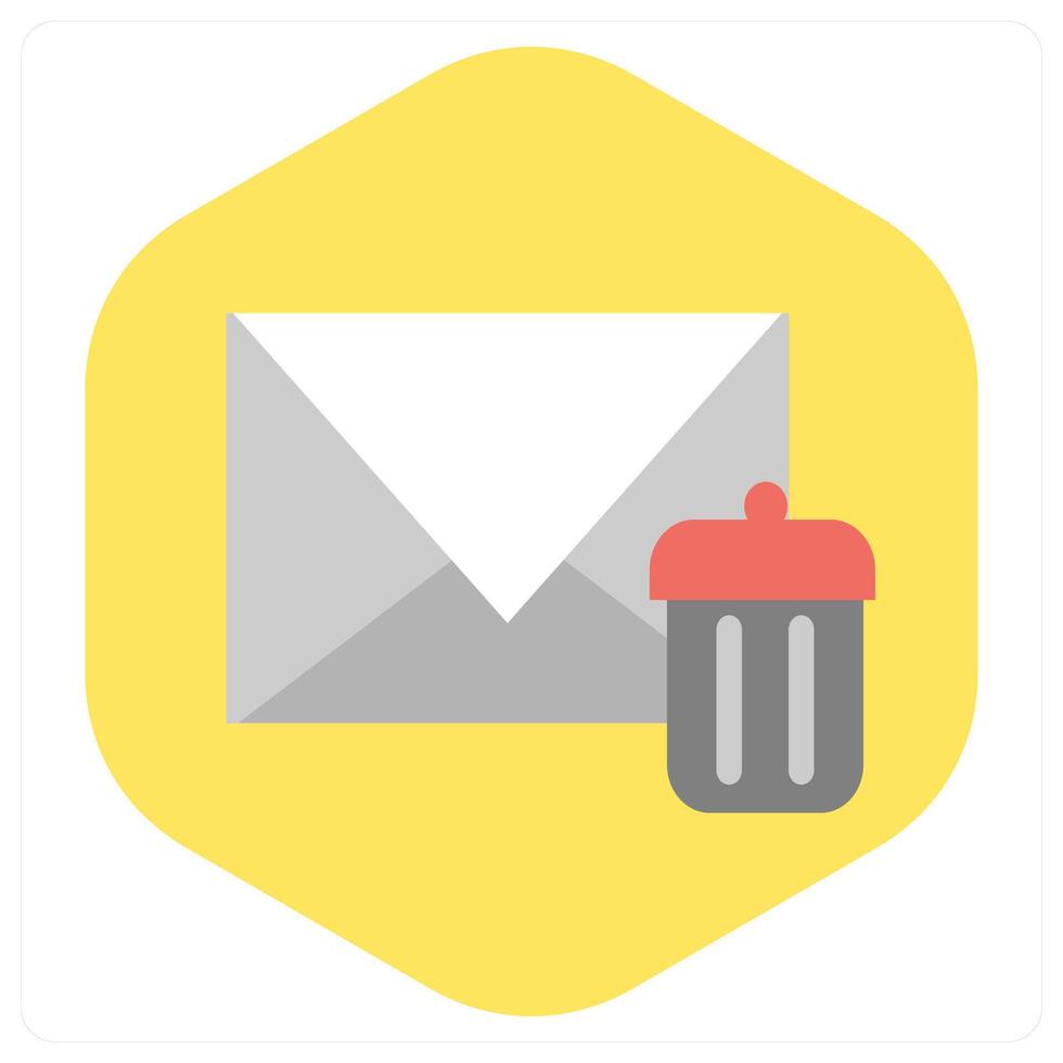 Trash Mail and mail icon concept vector