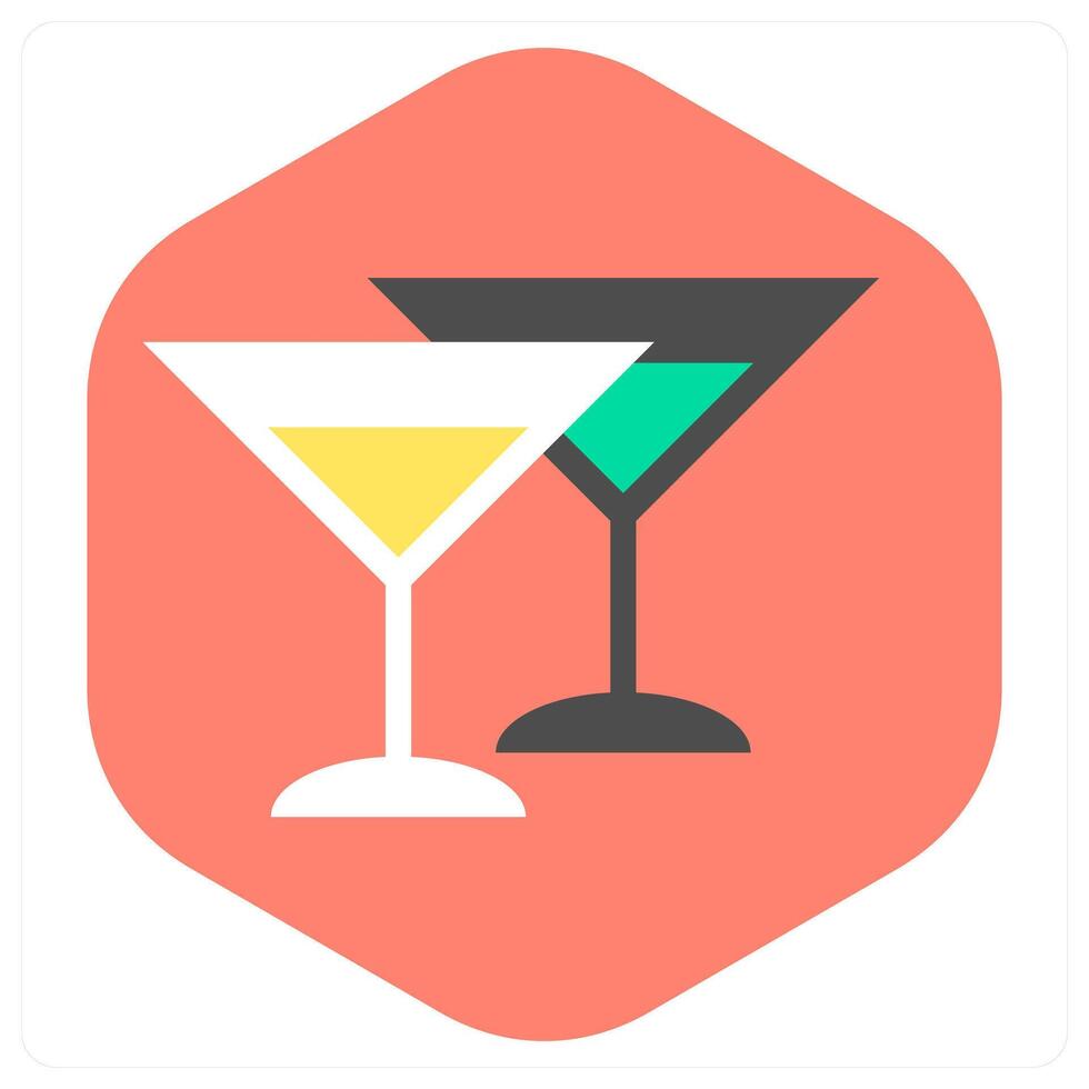 Champagne and drink icon concept vector