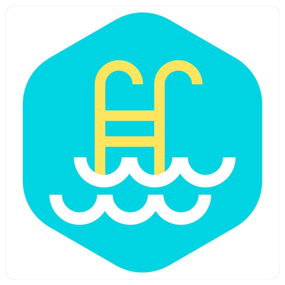 Swimming Pool and swimming icon concept vector