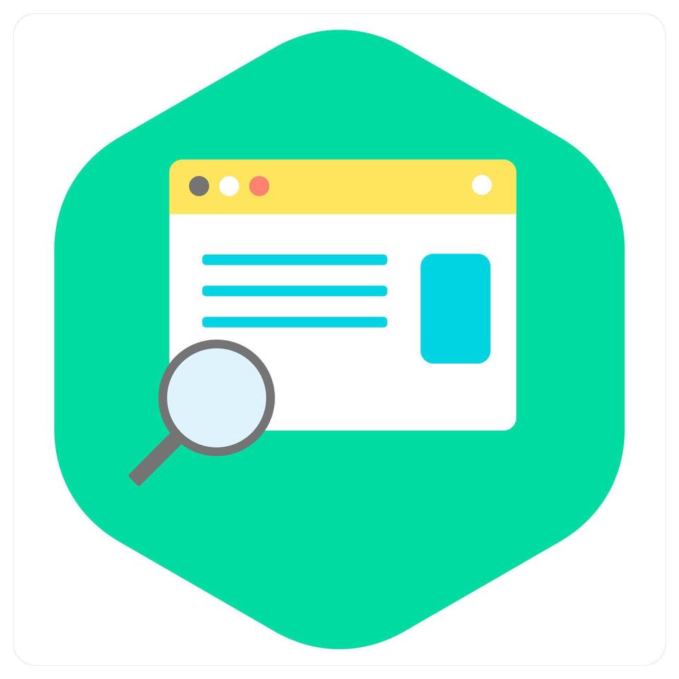 Search Webpage and monitor icon concept vector