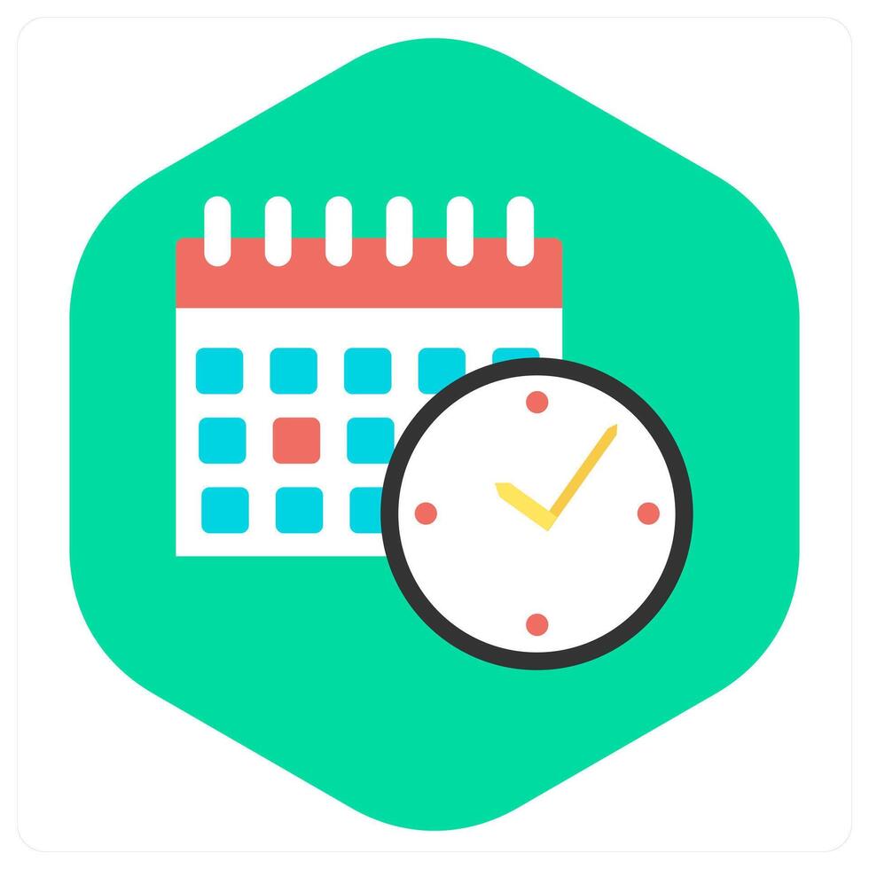 Schedule and day icon concept vector