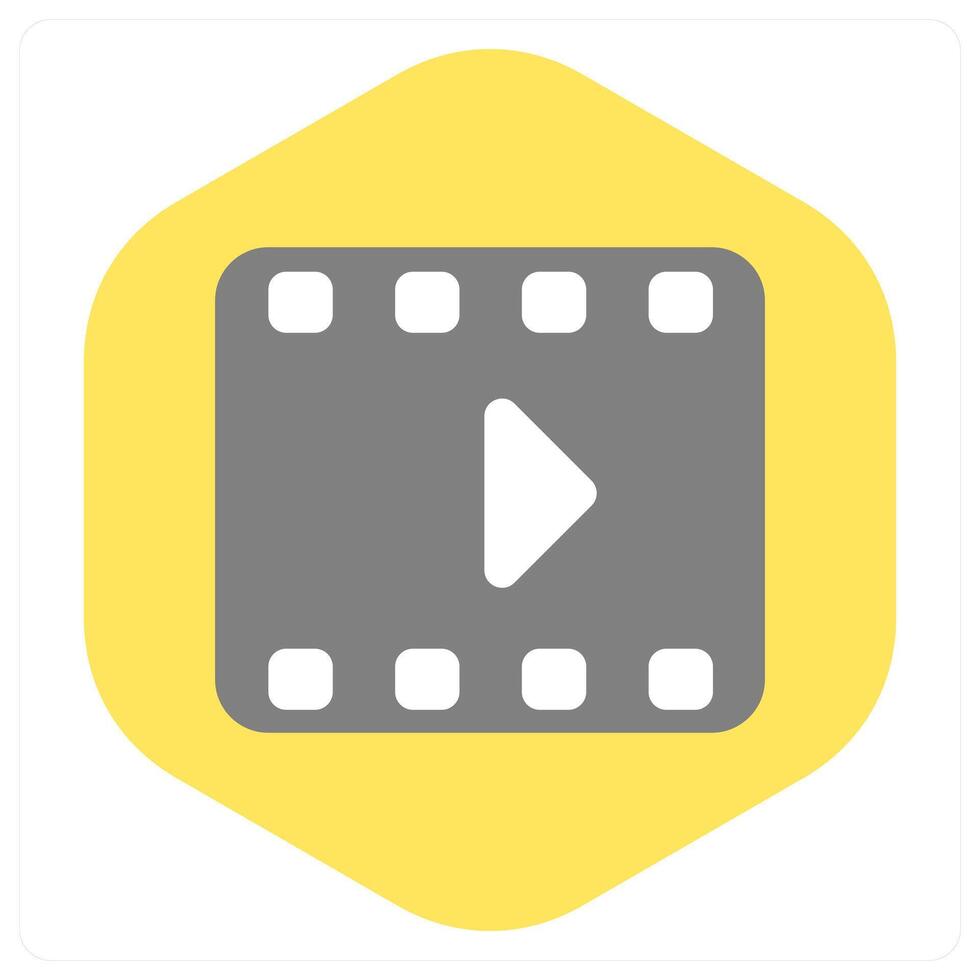 Clip and reel icon concept vector