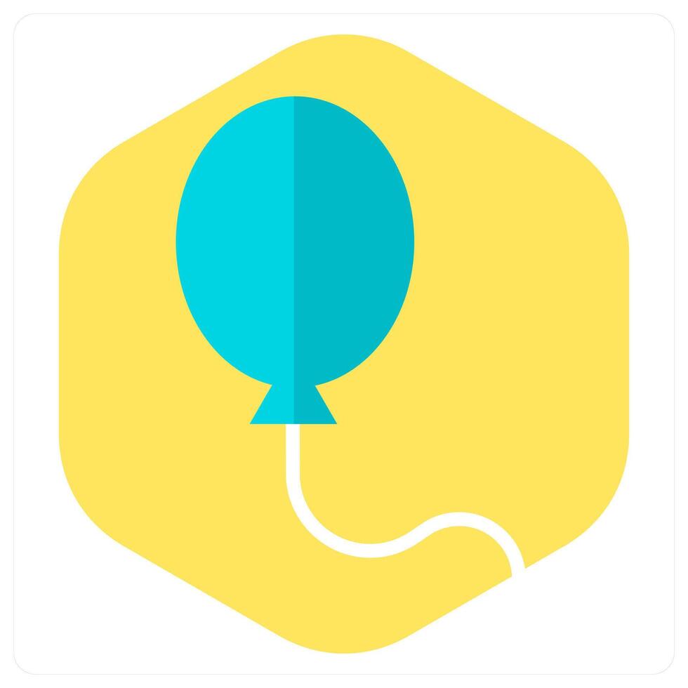 Balloon and and decorate icon concept vector