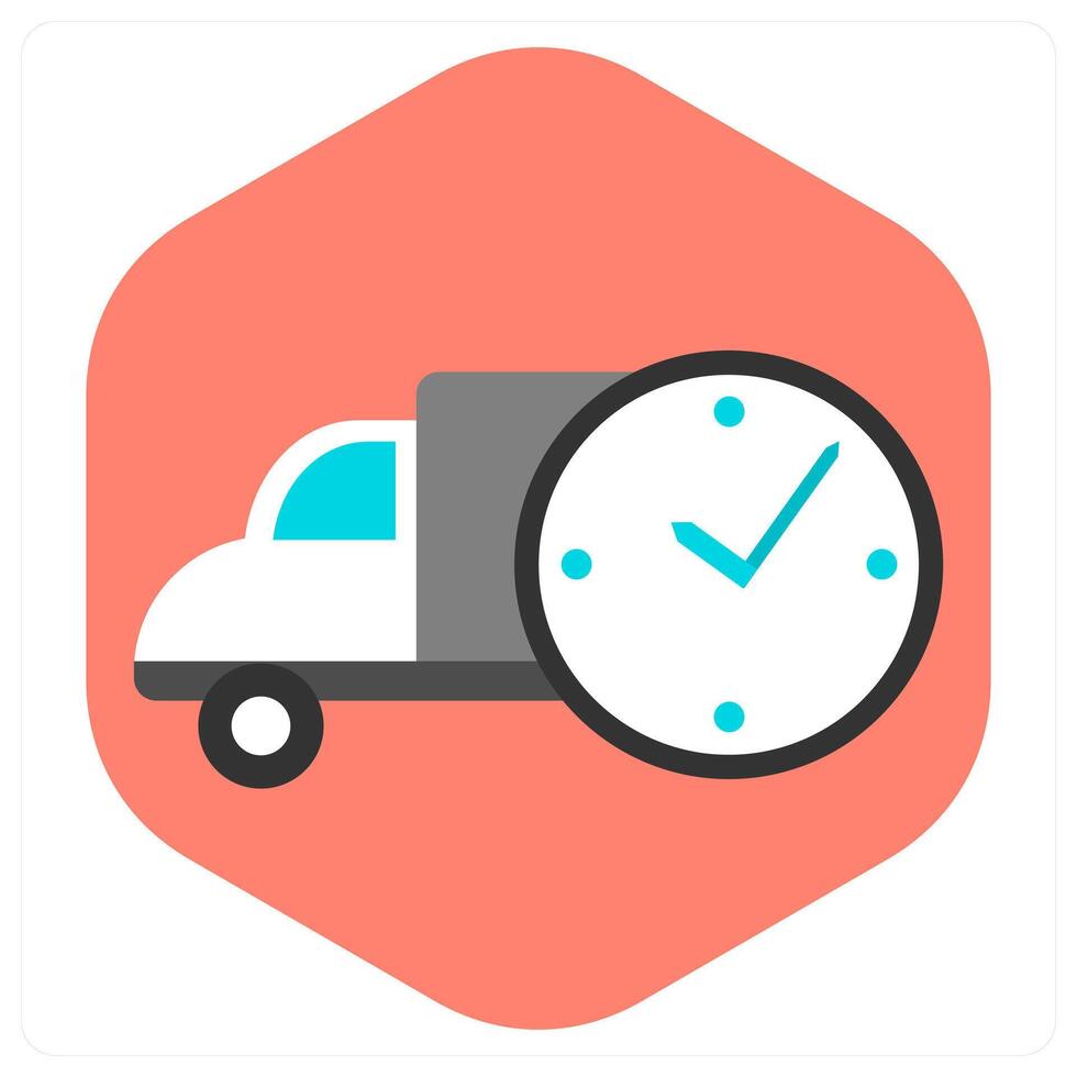 Delivery time and timer icon concept vector