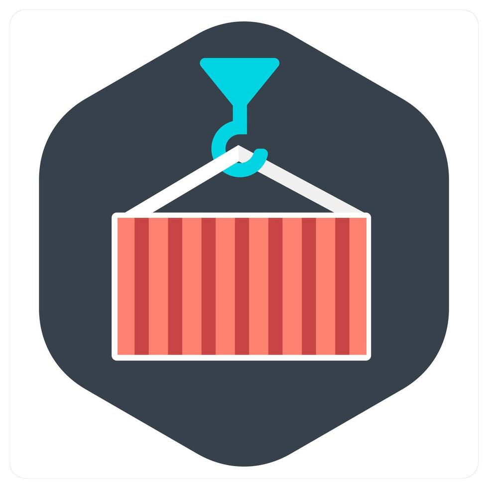 Crane and vehicle icon concept vector