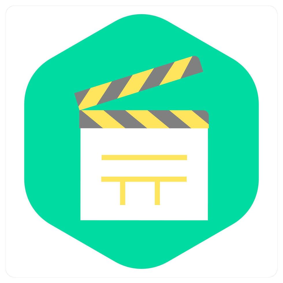Clapper Board and film icon concept vector