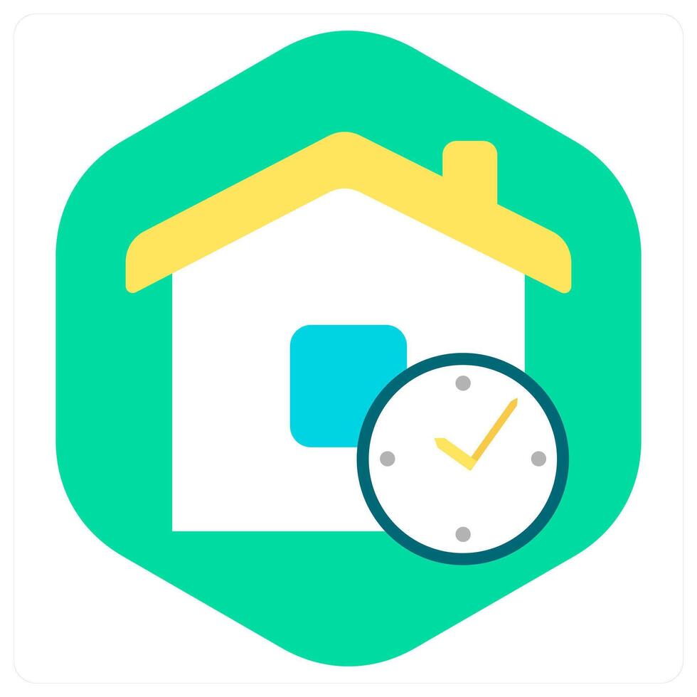 Home Time and time icon concept vector