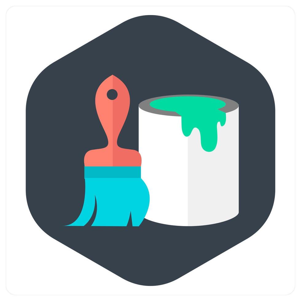 Paint Bucket and icon concept vector