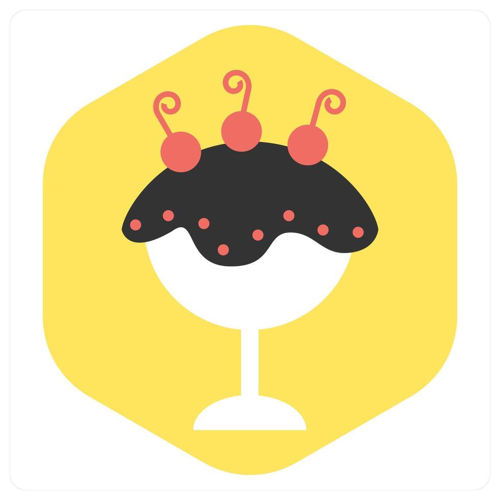 Dessert and cup icon concept vector