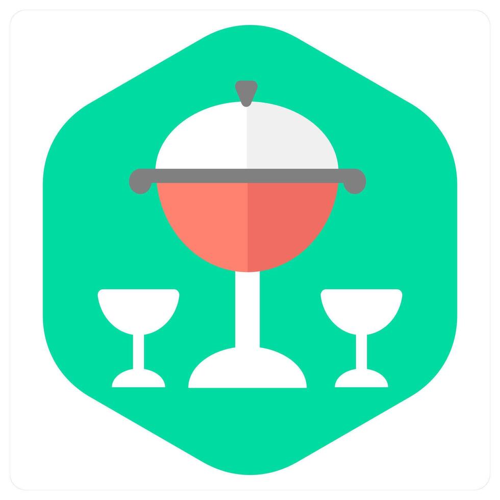 Dish and hotel icon concept vector