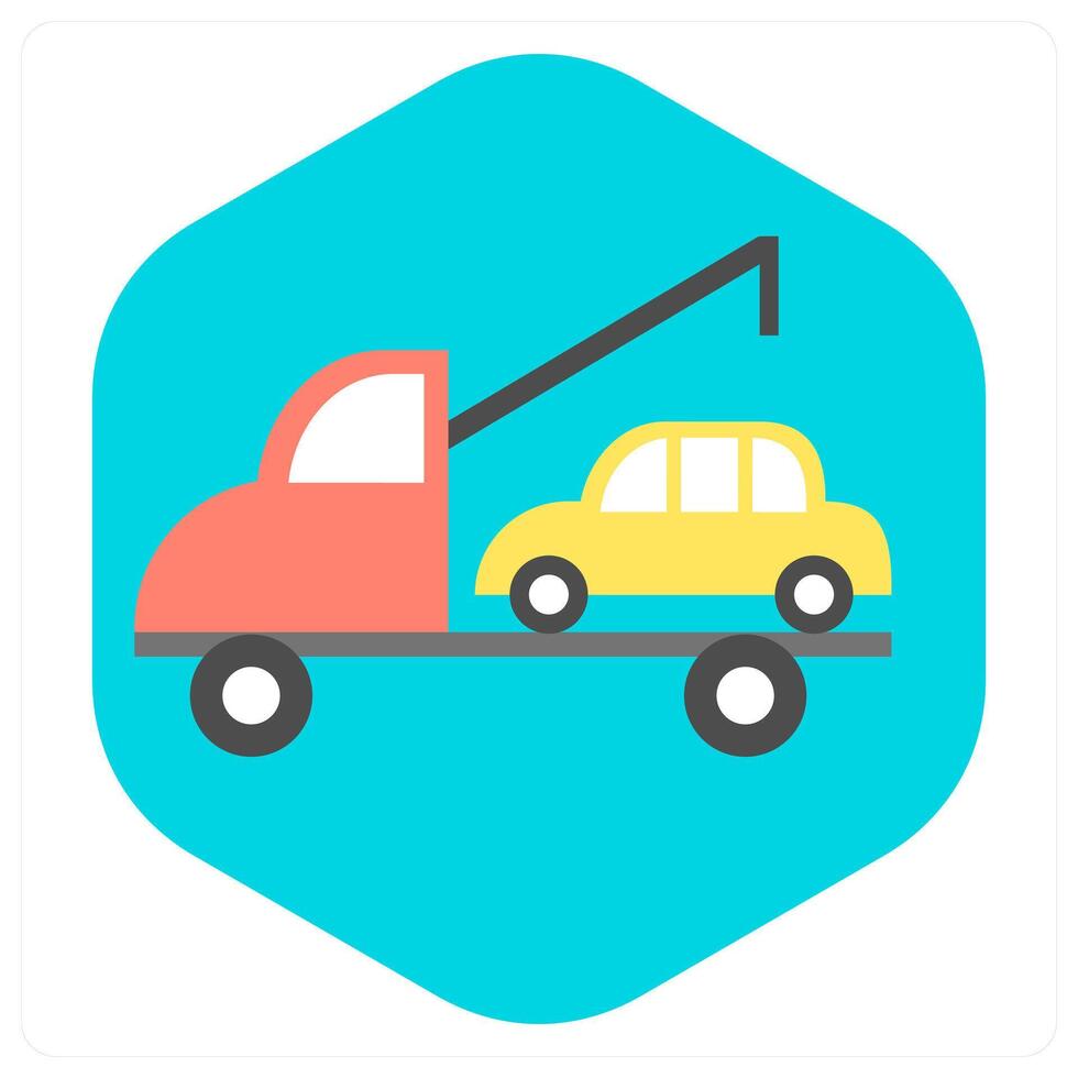 Towing Car and car icon concept vector