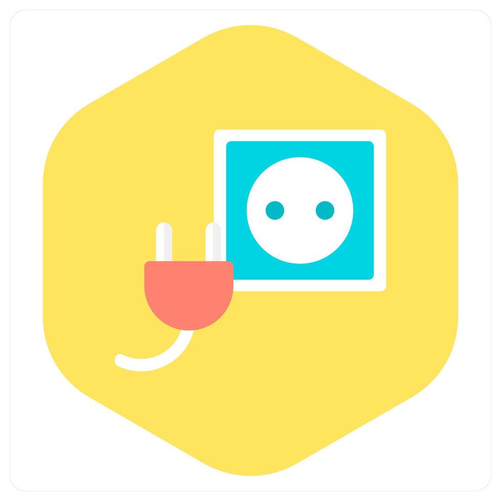 Socket and plug icon concept vector