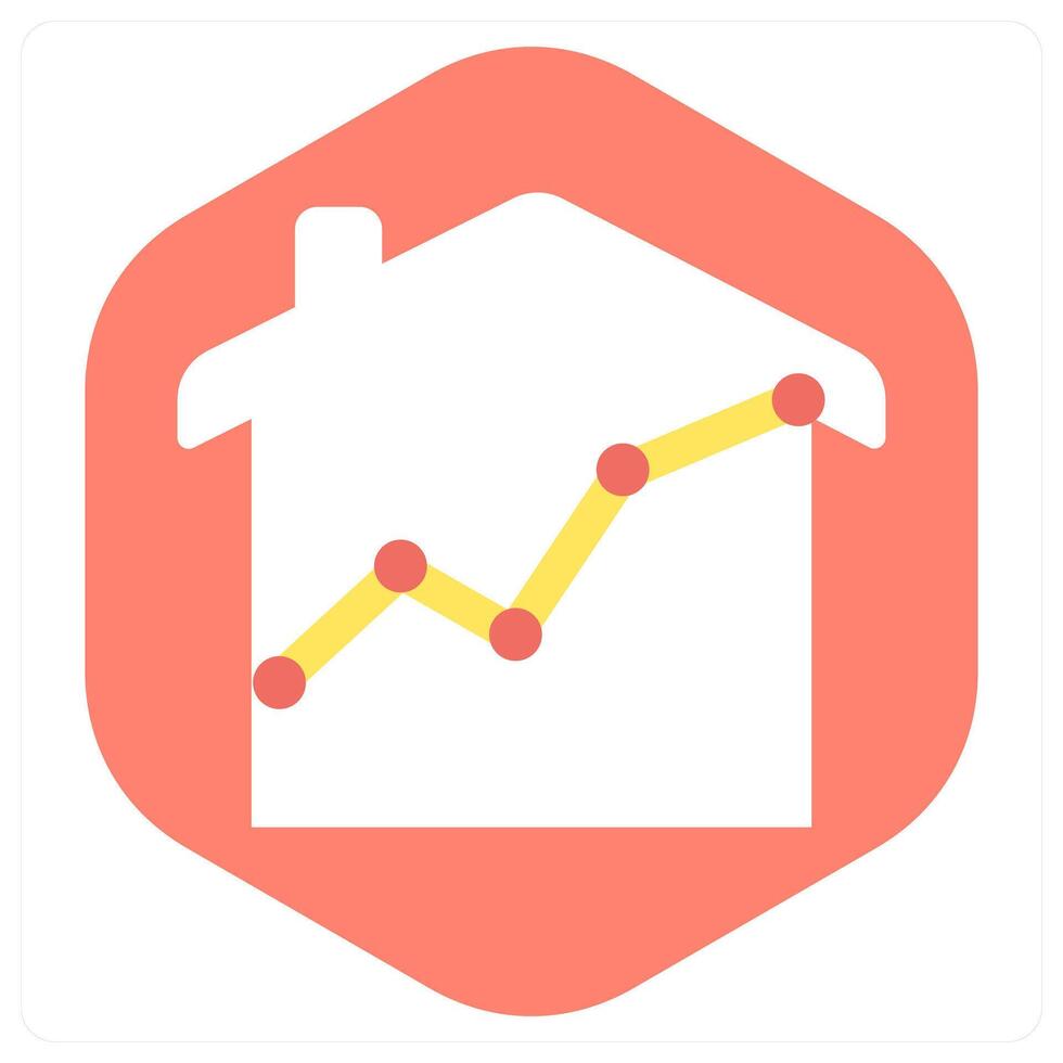 Home Statistics and home icon concept vector