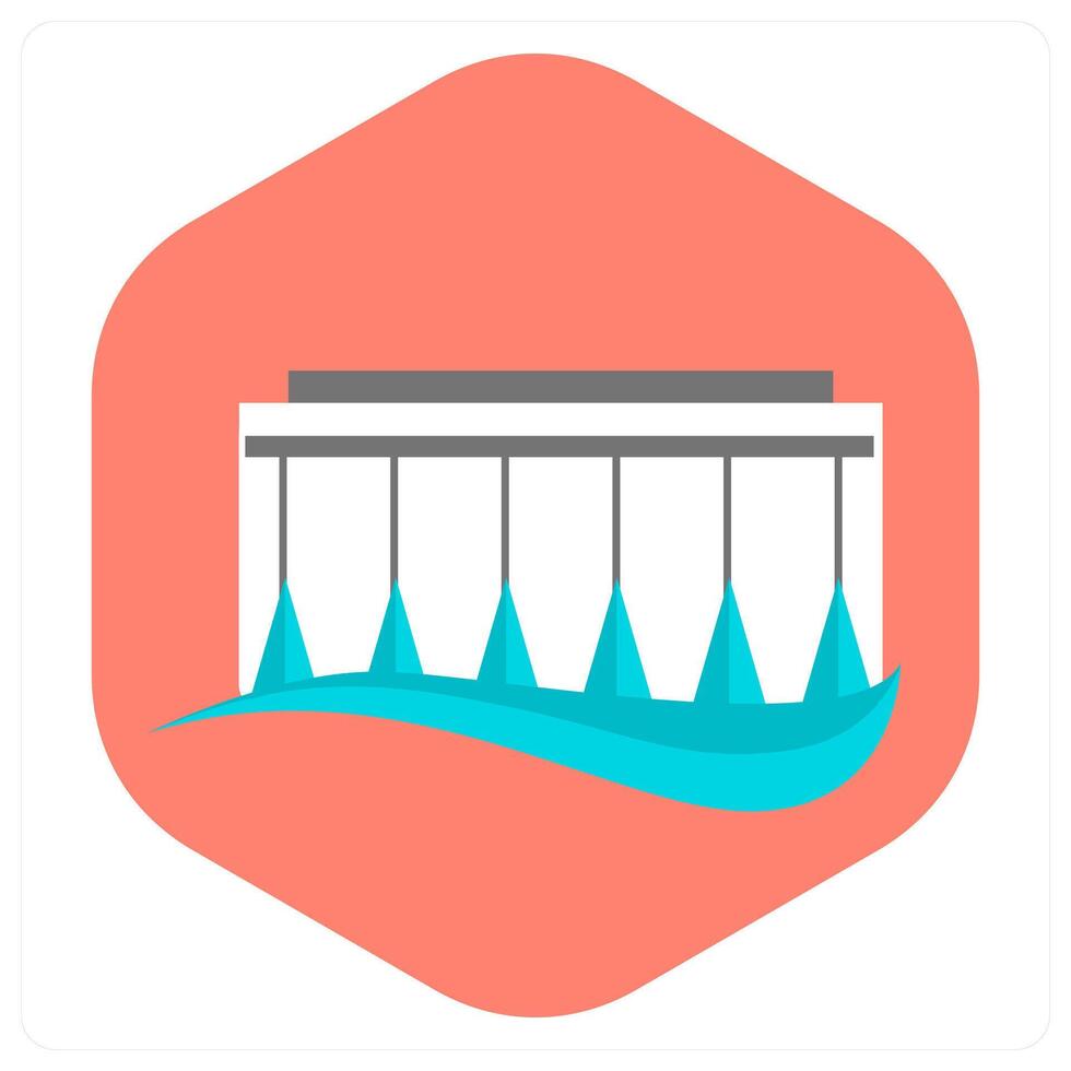 Water dam and energy icon concept vector