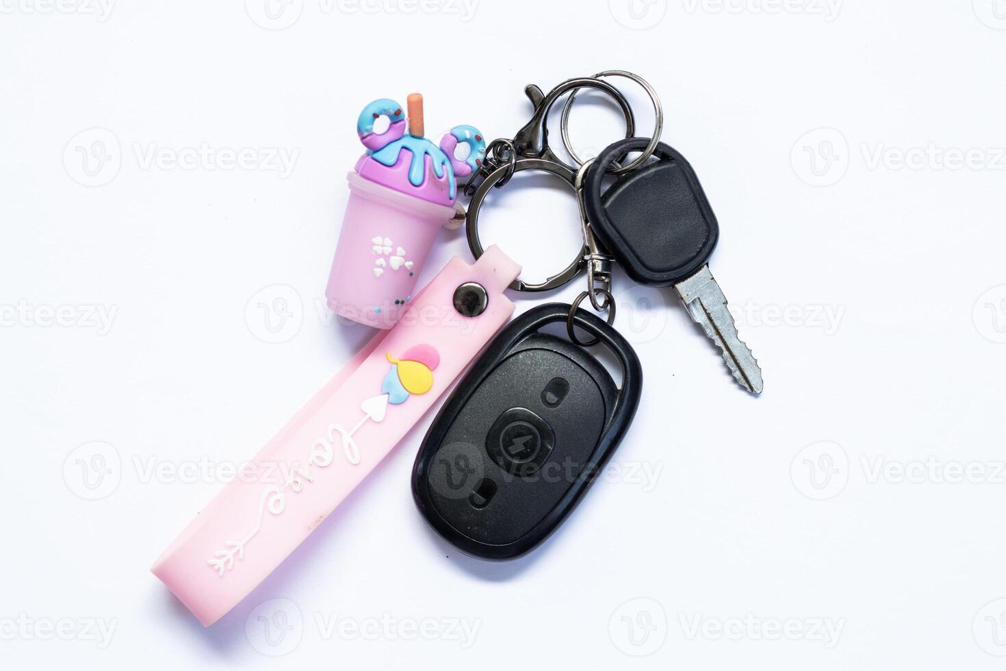 Bicycle key chain complete with a set of keys photo