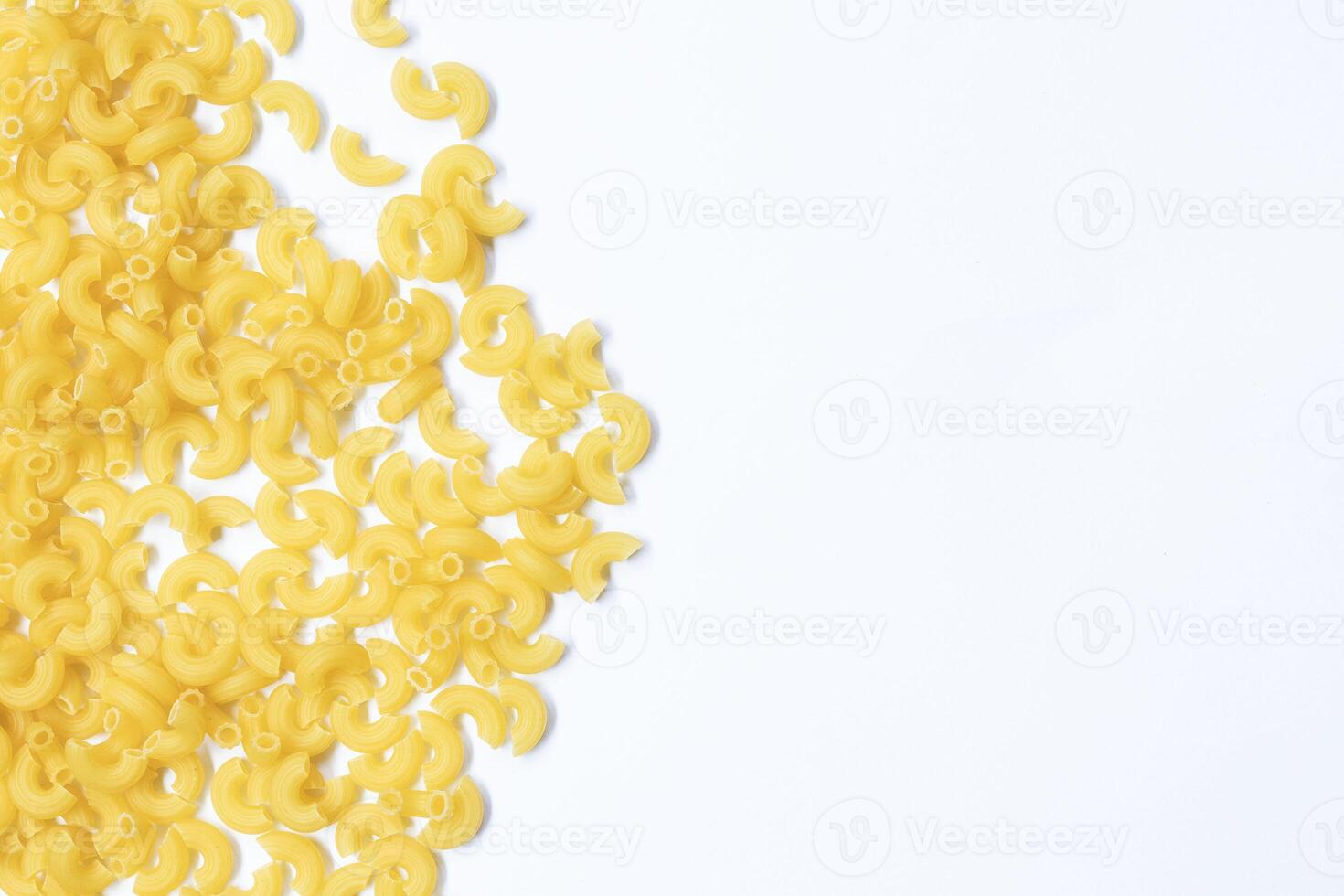 Macaroni isolated on the white background . photo