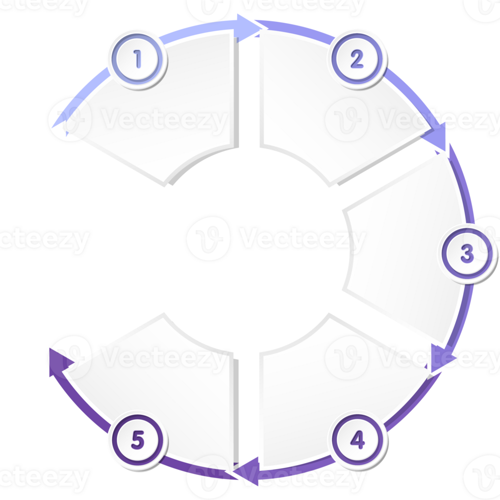 Infographic with 5 steps, process or options. png