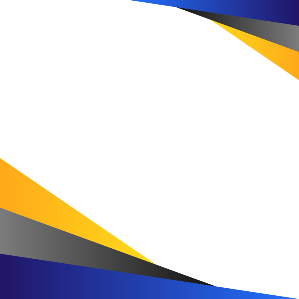 simple modern social media banner background with blue and yellow strip border for business marketing ads png