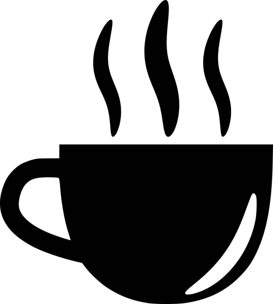 black cup of coffee icon png
