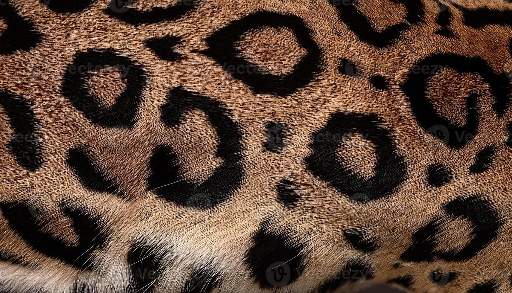close-up of ocelot fur, featuring intricate elongated black spots on a tawny background for unique wild animal patterns photo