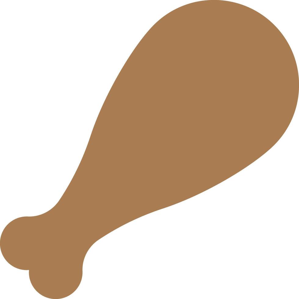 Chicken leg icon isolated on white background . Chicken fried drumstick icon . illustration vector
