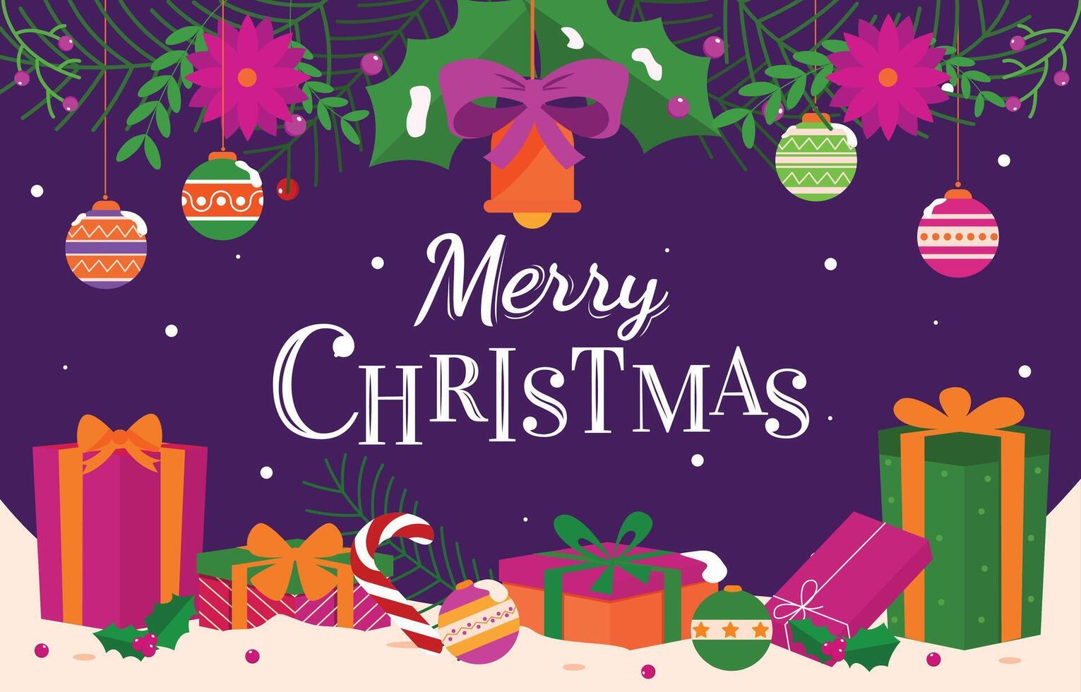 Merry Christmas and Happy New Year vector