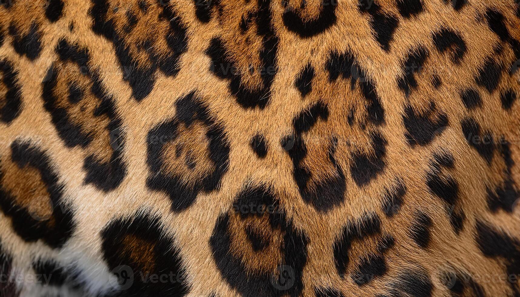 close-up of jaguar fur showcasing intricate rosettes and black spots with vibrant golden brown tones photo
