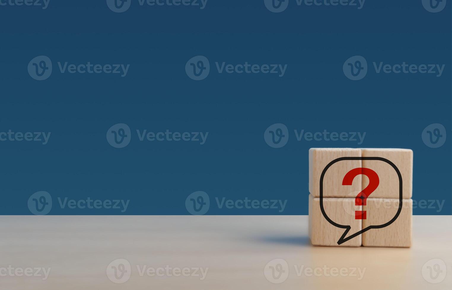 Puzzle, curiosity concept, question icon in speech bubble on empty space photo